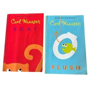 Scat" and "Flush" by Carl Hiaasen Young Adult Novels 2 Book Set